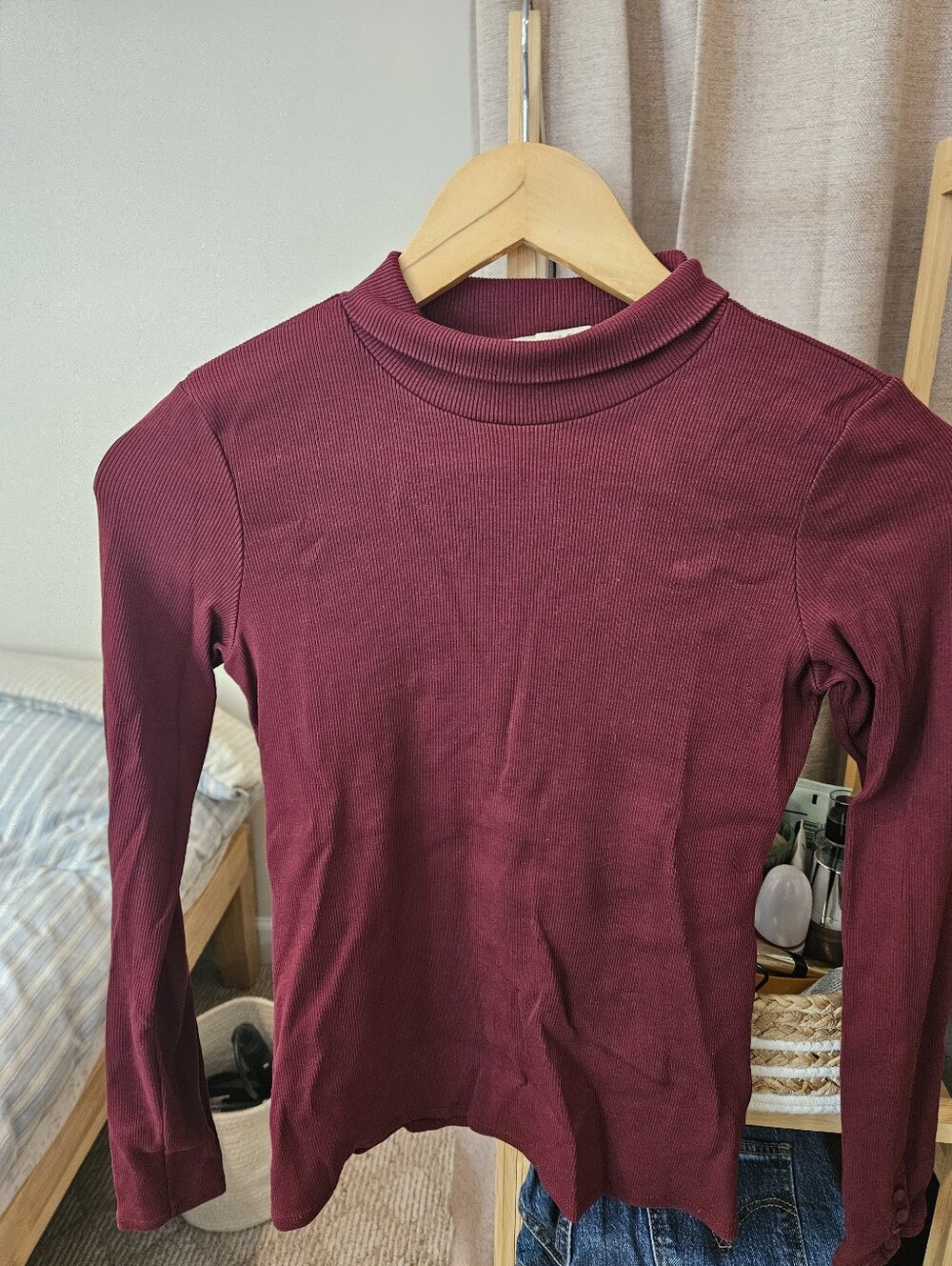 Sezane Felix Jumper Burgundy - Size XS